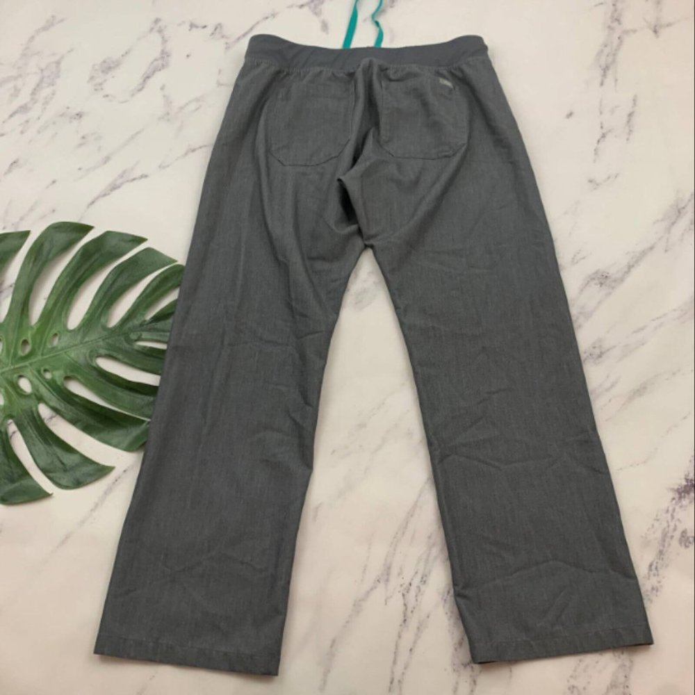 Figs Womens Livingston Basic Scrub Pants Size L Gray Straight Leg T21003 - Picture 2 of 3
